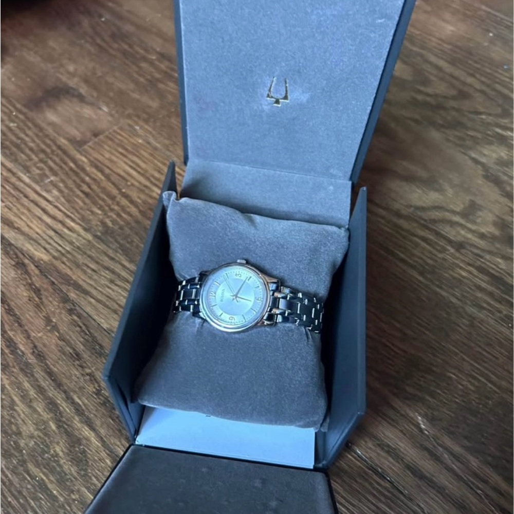 Elegant Silver Bulova Women's Watch